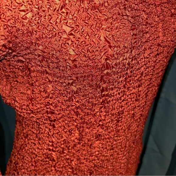 Crinkle top reversible top. Fall colors/rusty orange OSFM - Picture 7 of 8